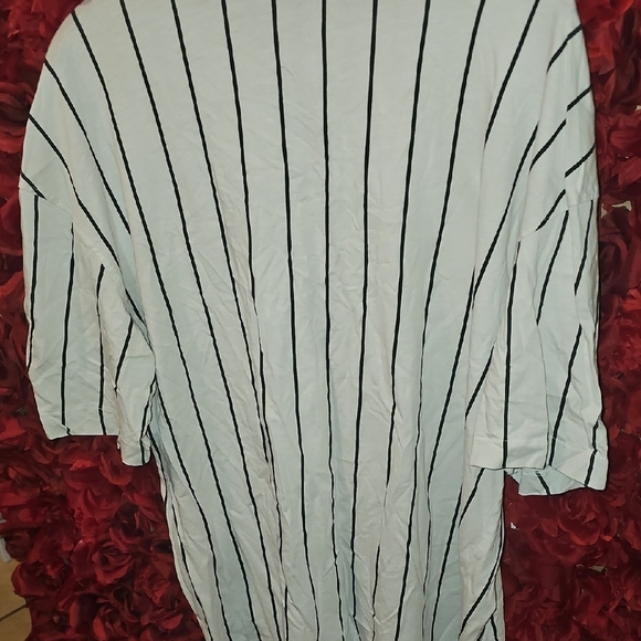 Pop Man Striped Button-Up Shirt with Black "A's"  Lettering Size Xlarge - Picture 9 of 9